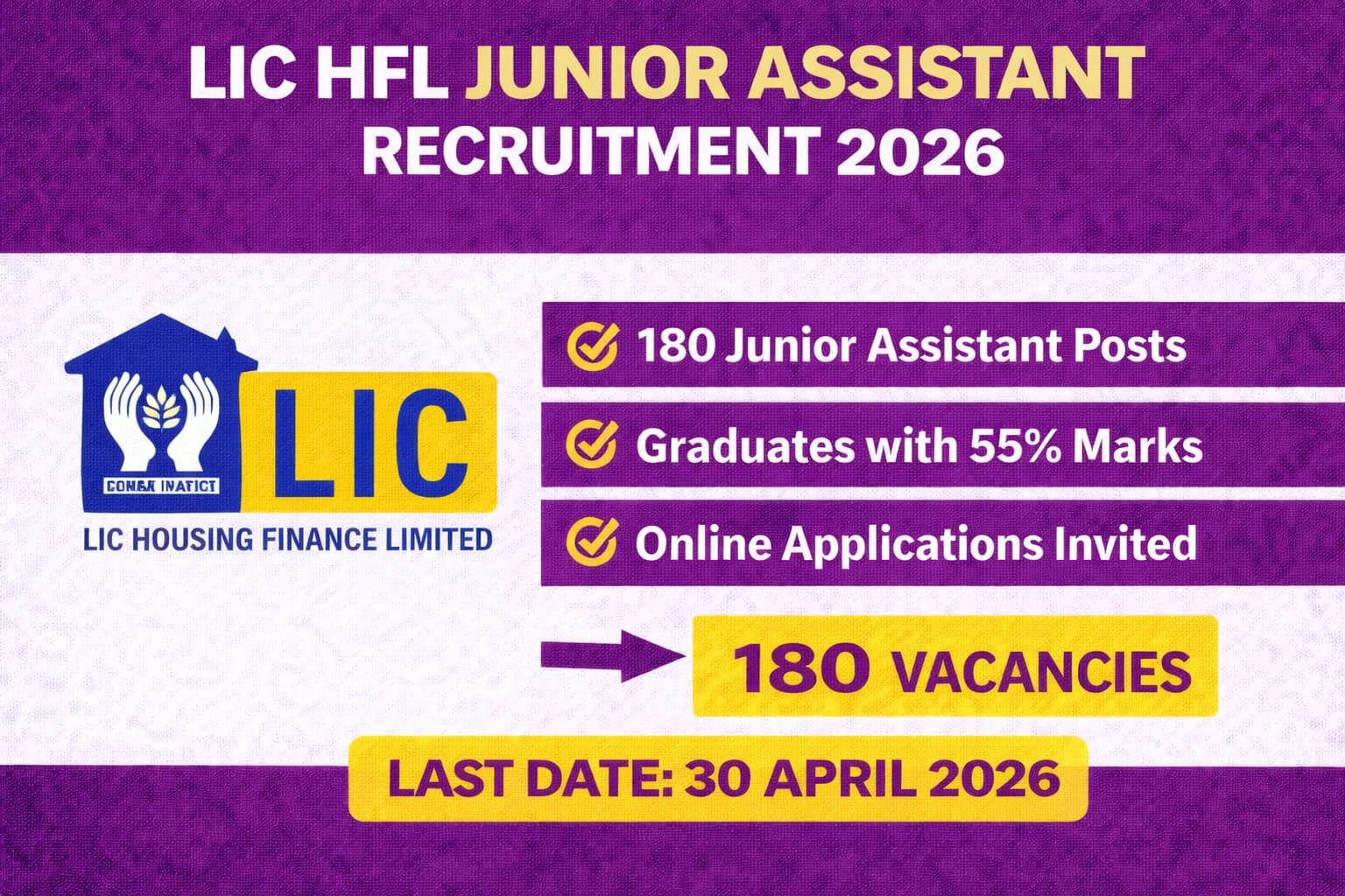 LIC HFL Junior Assistant Vacancy 2026