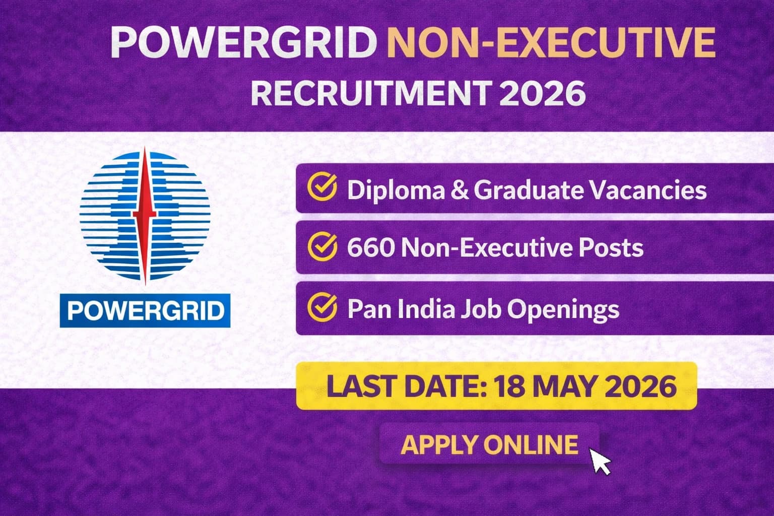POWERGRID Non-Executive Recruitment 2026